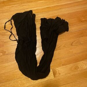 Zara Flare linen blend black pants